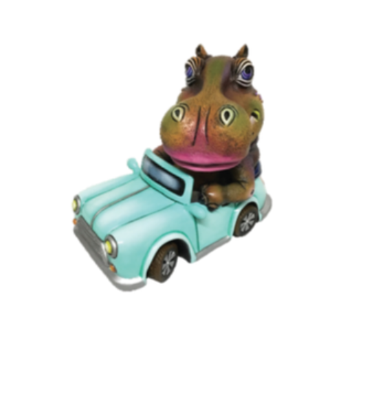 Carlos and Albert Hippo in Car - Joyride